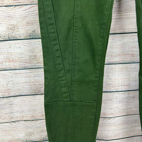 Anthropologie Kelly Green Cadet Moto Pants โ Edgy &โ Chic, Size 27 - Picture 2 of 8